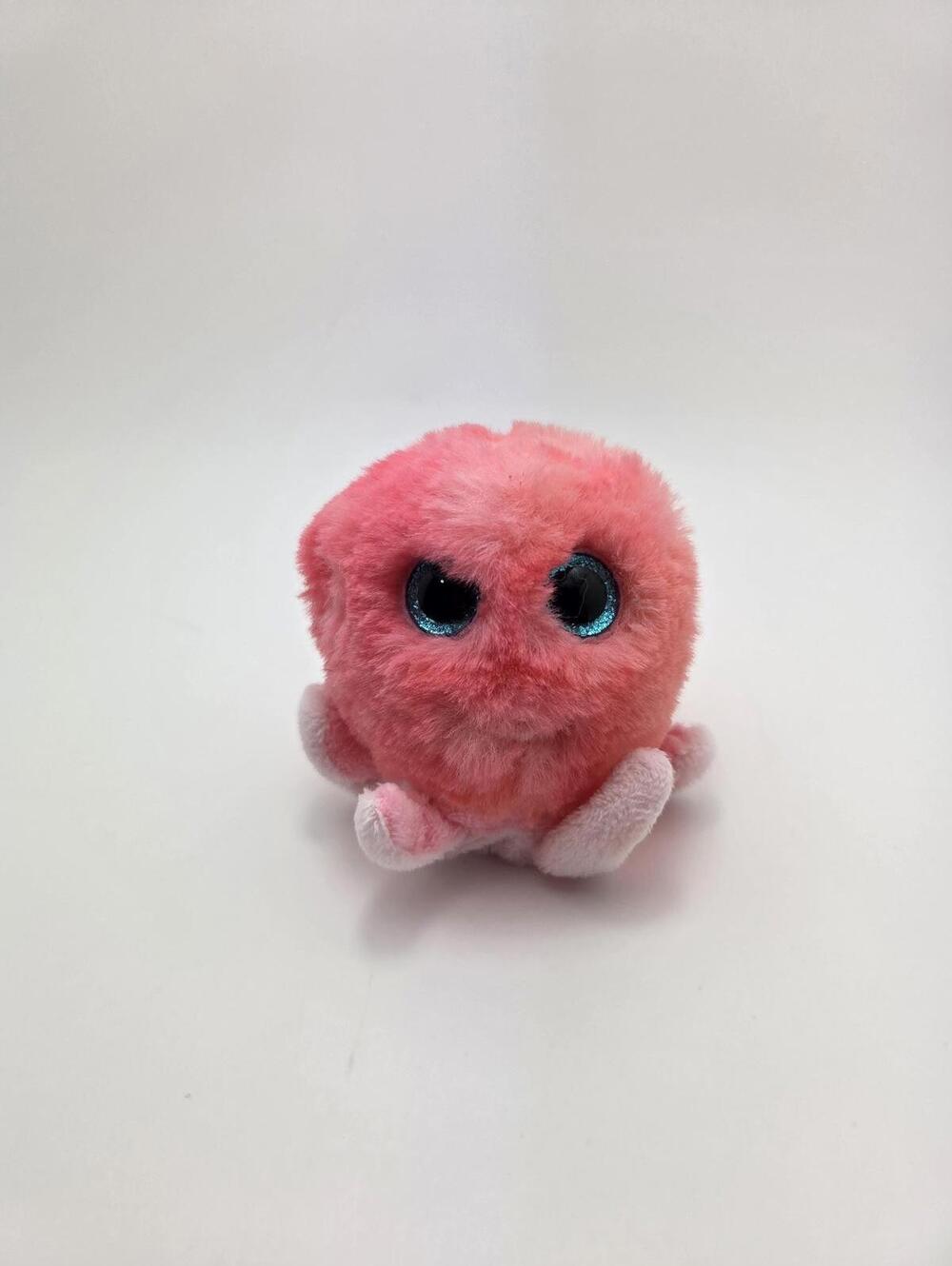 Ty Puffies Teeny Tys “Sheldon” the Coral Octopus - Small - No Hang Tag! (3 inch)